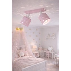 DZIEWCZĘCA LAMPA PLAFON SUFITOWA ŻYRANDOL LED E27 RÓŻOWA