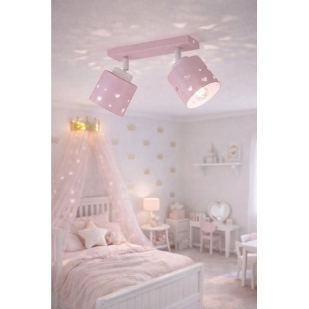 DZIEWCZĘCA LAMPA PLAFON SUFITOWA ŻYRANDOL LED E27 RÓŻOWA