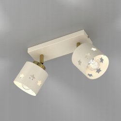 DZIEWCZĘCA LAMPA PLAFON SUFITOWA ŻYRANDOL LED 3XE27 BEŻOWA GWIAZDKI