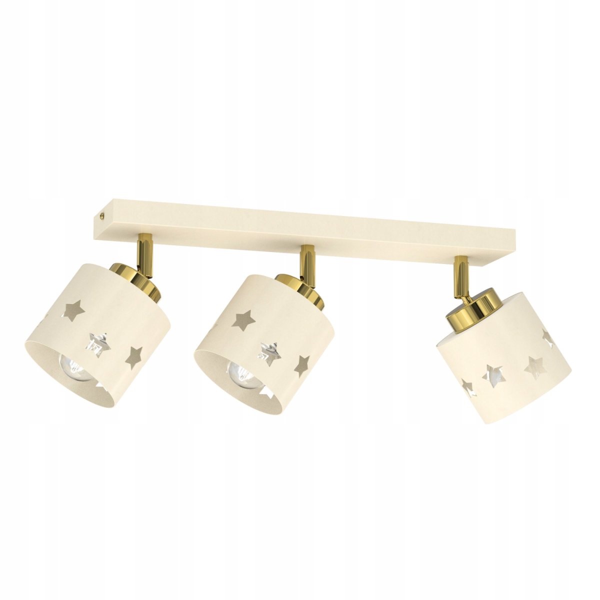 DZIEWCZĘCA LAMPA PLAFON SUFITOWA ŻYRANDOL LED 3XE27 BEŻOWA GWIAZDKI