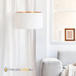 NOWOCZESNA LAMPA STOJĄCA PODŁOGOWA ABAŻUR WALEC