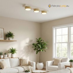 LAMPA DO SALONU SUFITOWA PLAFON LED LOFT GX53 BEŻ ECRU SPOT KASZMIR