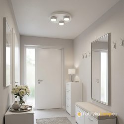 LAMPA DO SALONU SUFITOWA PLAFON LED LOFT GX53 BIAŁA GOLD