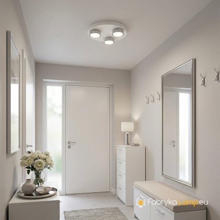 LAMPA DO SALONU SUFITOWA PLAFON LED LOFT GX53 BIAŁA GOLD