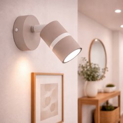 KINKIET ŚCIENNY RUCHOMY LED GU10 REGULOWANY OZDOBNY JASNY KASZMIR BIAŁY