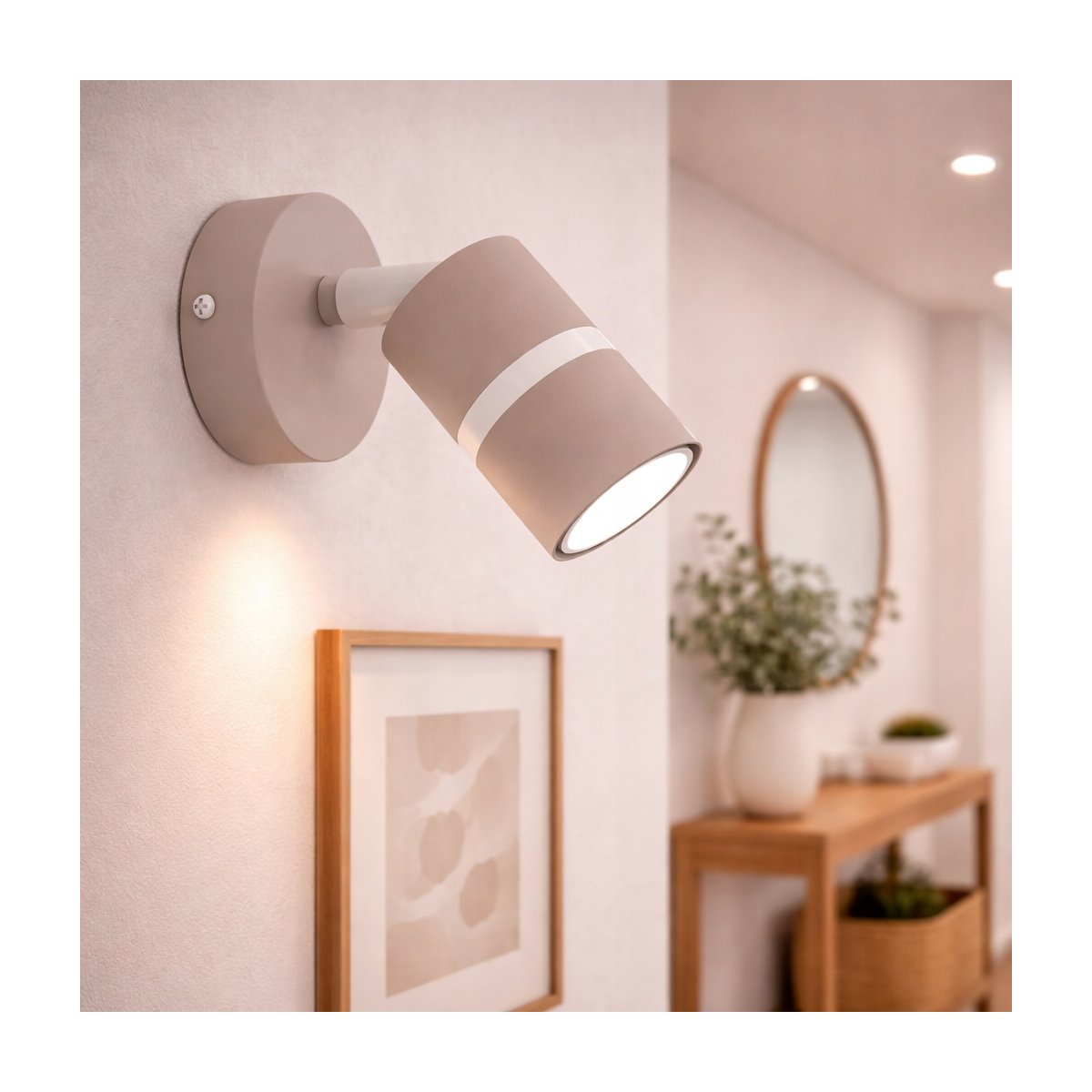 KINKIET ŚCIENNY RUCHOMY LED GU10 REGULOWANY OZDOBNY JASNY KASZMIR BIAŁY