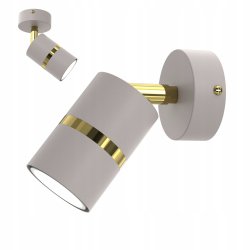 KINKIET ŚCIENNY RUCHOMY LED GU10 REGULOWANY OZDOBNY JASNY KASZMIR ZŁOTY