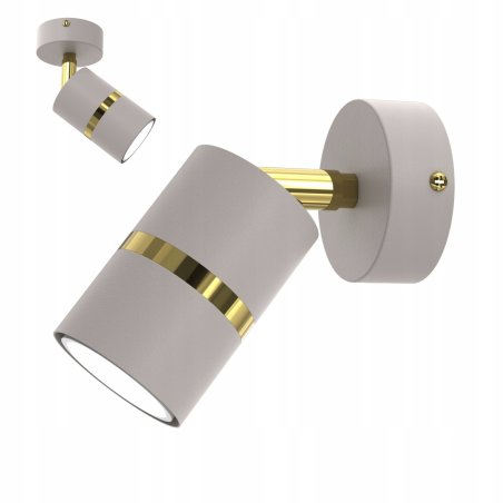 KINKIET ŚCIENNY RUCHOMY LED GU10 REGULOWANY OZDOBNY JASNY KASZMIR ZŁOTY