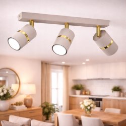 PLAFON SUFITOWY RUCHOMY LED GU10 REGULOWANY OZDOBNY JASNY KASZMIR ZŁOTY