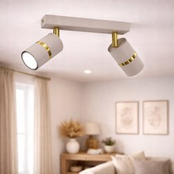 PLAFON SUFITOWY RUCHOMY LED GU10 REGULOWANY OZDOBNY JASNY KASZMIR ZŁOTY