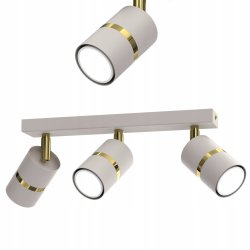 PLAFON SUFITOWY RUCHOMY LED GU10 REGULOWANY OZDOBNY JASNY KASZMIR ZŁOTY