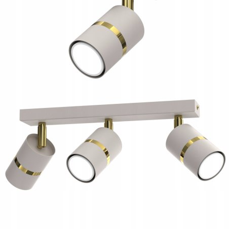 PLAFON SUFITOWY RUCHOMY LED GU10 REGULOWANY OZDOBNY JASNY KASZMIR ZŁOTY