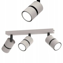 PLAFON SUFITOWY RUCHOMY LED GU10 REGULOWANY OZDOBNY JASNY KASZMIR CZARNY