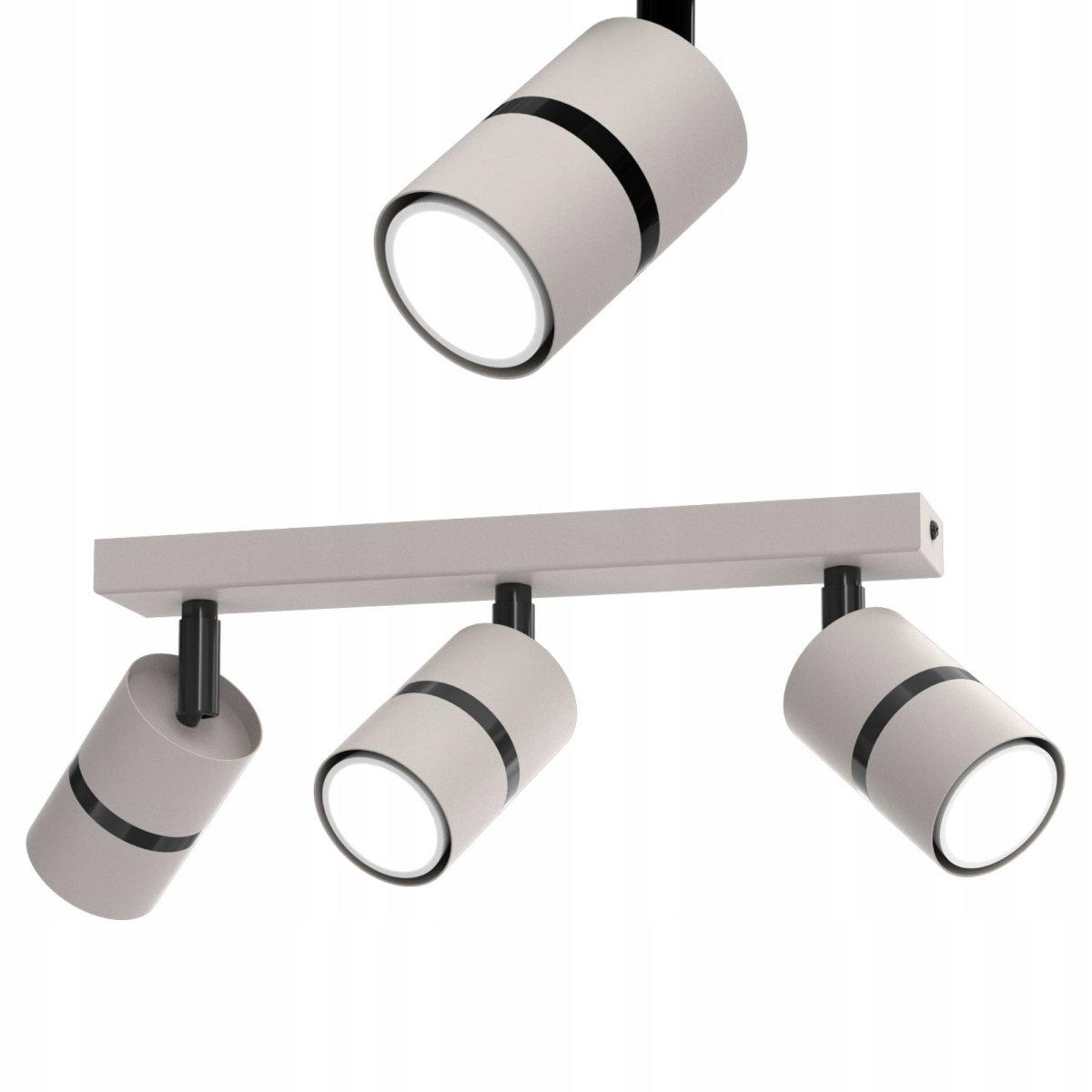 PLAFON SUFITOWY RUCHOMY LED GU10 REGULOWANY OZDOBNY JASNY KASZMIR CZARNY