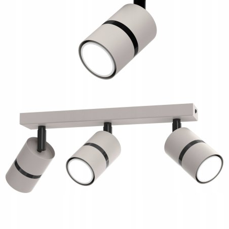 PLAFON SUFITOWY RUCHOMY LED GU10 REGULOWANY OZDOBNY JASNY KASZMIR CZARNY