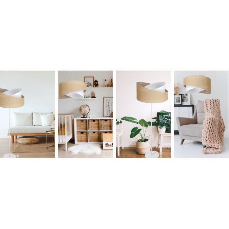 JUTOWA BOHO LAMPA STOJĄCA JUTA 45CM SKOS ABAŻUR