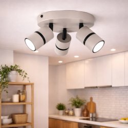 PLAFON SUFITOWY RUCHOMY LED GU10 REGULOWANY OZDOBNY JASNY KASZMIR CZARNY