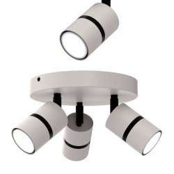 PLAFON SUFITOWY RUCHOMY LED GU10 REGULOWANY OZDOBNY JASNY KASZMIR CZARNY