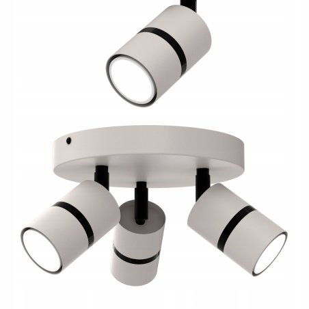 PLAFON SUFITOWY RUCHOMY LED GU10 REGULOWANY OZDOBNY JASNY KASZMIR CZARNY