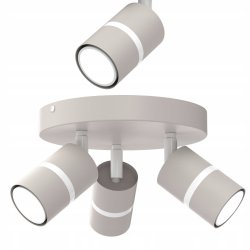 PLAFON SUFITOWY RUCHOMY LED GU10 REGULOWANY OZDOBNY JASNY KASZMIR BIAŁY