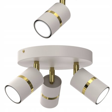 PLAFON SUFITOWY RUCHOMY LED GU10 REGULOWANY OZDOBNY JASNY KASZMIR ZŁOTY