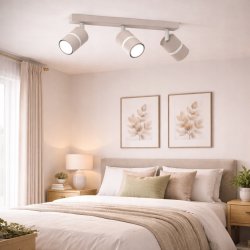 PLAFON SUFITOWY RUCHOMY LED GU10 REGULOWANY OZDOBNY JASNY KASZMIR BIAŁY