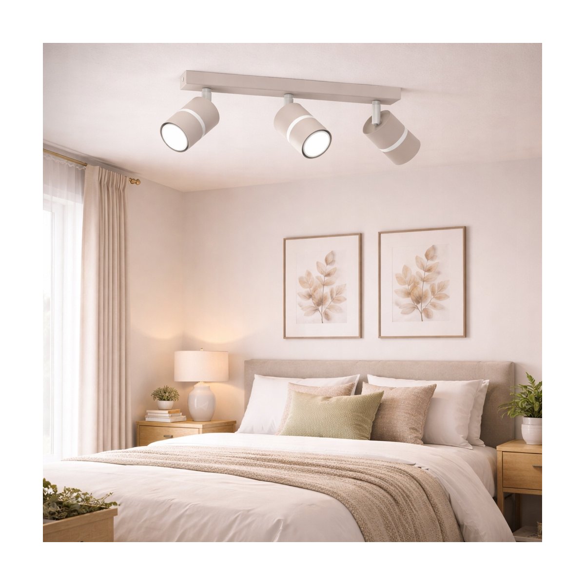 PLAFON SUFITOWY RUCHOMY LED GU10 REGULOWANY OZDOBNY JASNY KASZMIR BIAŁY