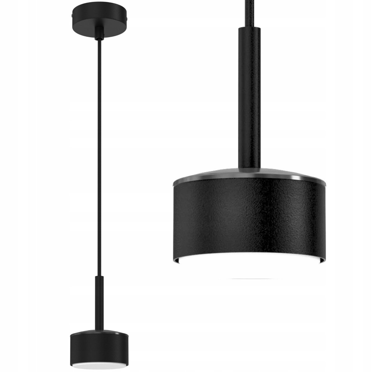 LAMPA SUFITOWA WISZĄCA LED GX53 POLSKA NAD WYSPĘ NAD STÓŁ NOWOCZESNA BLACK