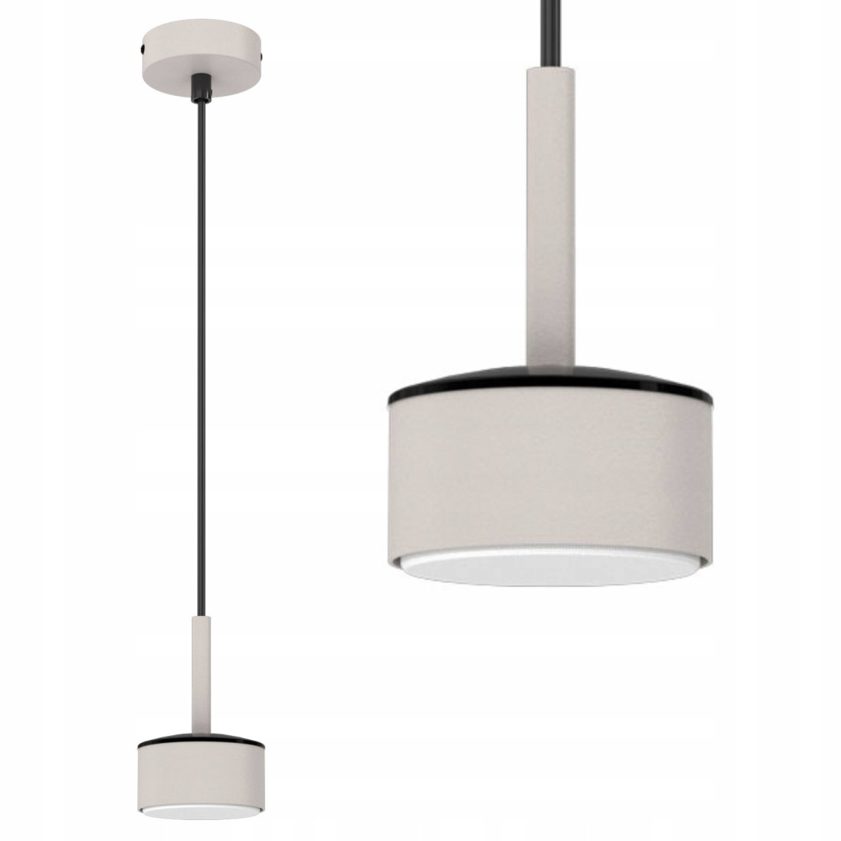 LAMPA SUFITOWA WISZĄCA SPOT JASNY KASZMIR CZARNY LED GX53 NAD WYSPĘ STÓŁ