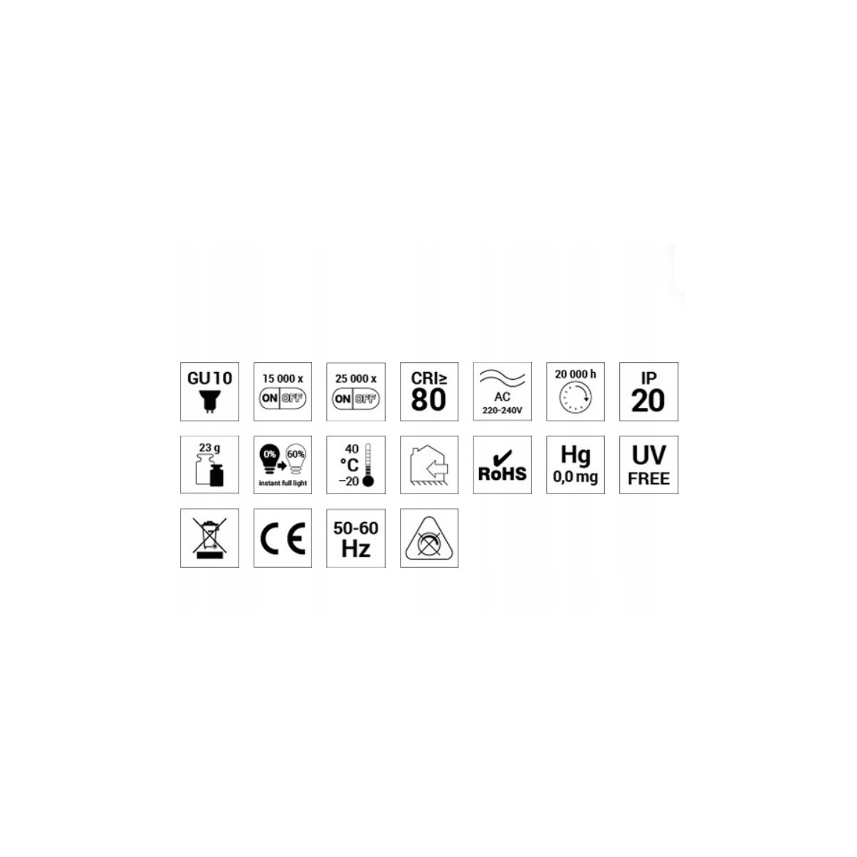 ŻARÓWKA LED GU10 430LM 6,5W DW NEUTRALNE ŚWIATŁO CZARNA BLACK