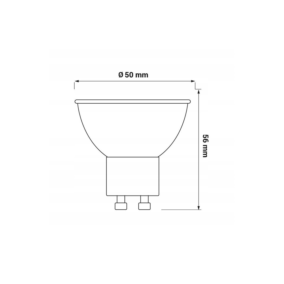 ŻARÓWKA LED GU10 430LM 6,5W DW NEUTRALNE ŚWIATŁO CZARNA BLACK