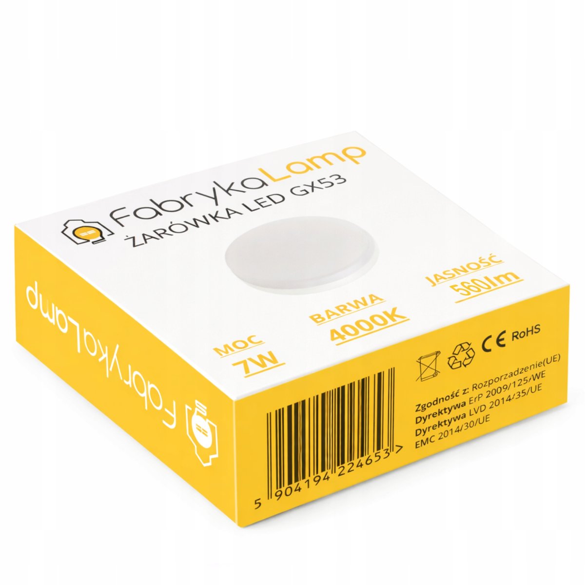 ŻARÓWKA LED GX53 7W 560LM BIAŁA NEUTRALNA 4000K LEDOWA