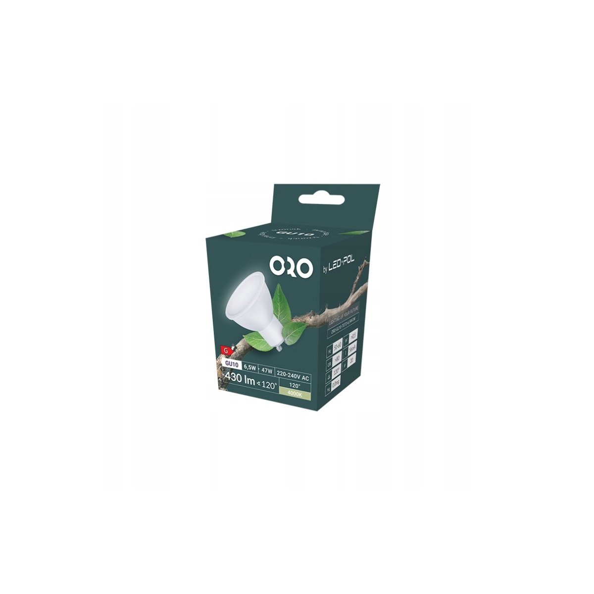 ŻARÓWKA LED GU10 430LM 6,5W DW DZIENNE ŚWIATŁO