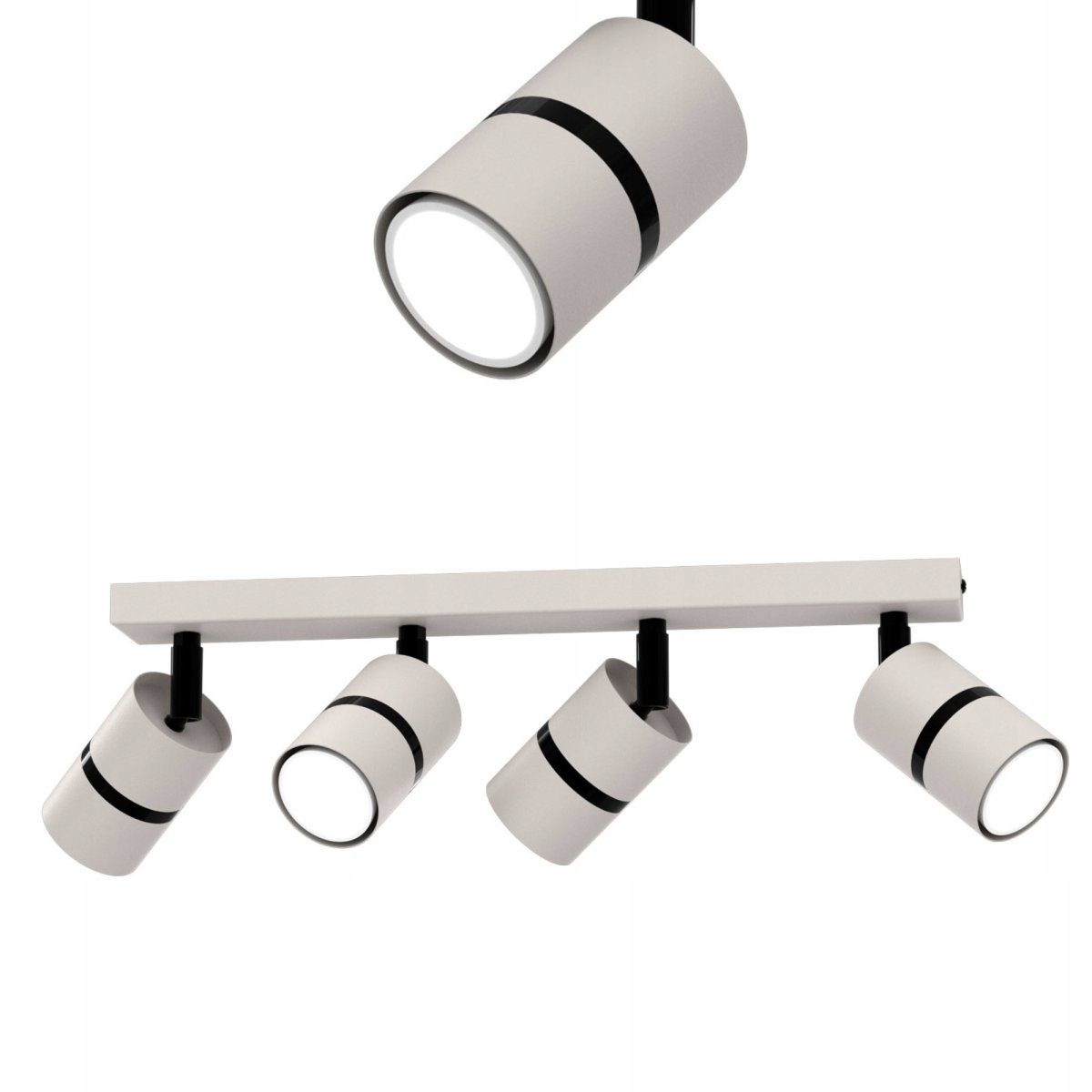 PLAFON SUFITOWY RUCHOMY LED GU10 REGULOWANY OZDOBNY JASNY KASZMIR CZARNY