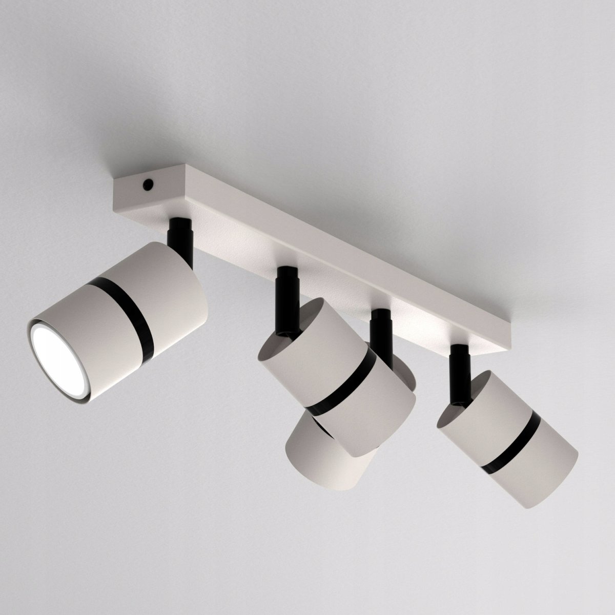 PLAFON SUFITOWY RUCHOMY LED GU10 REGULOWANY OZDOBNY JASNY KASZMIR CZARNY