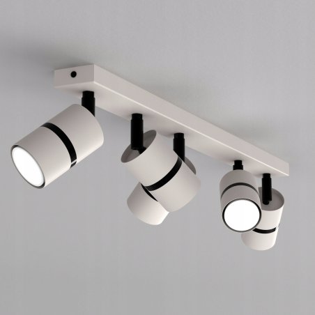 PLAFON SUFITOWY RUCHOMY LED GU10 REGULOWANY OZDOBNY JASNY KASZMIR CZARNY
