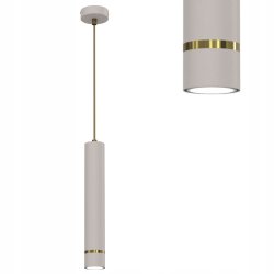 LAMPA WISZĄCA SUFITOWA TUBA LED GU10 OZDOBNY PASEK JASNY KASZMIR ZŁOTY