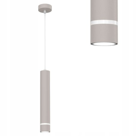 LAMPA WISZĄCA SUFITOWA TUBA LED GU10 OZDOBNY PASEK JASNY KASZMIR BIAŁY