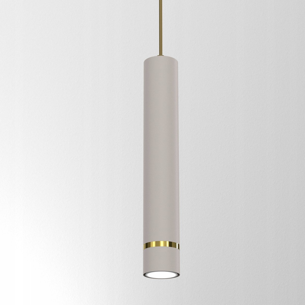 LAMPA WISZĄCA SUFITOWA TUBA LED GU10 OZDOBNY PASEK JASNY KASZMIR ZŁOTY