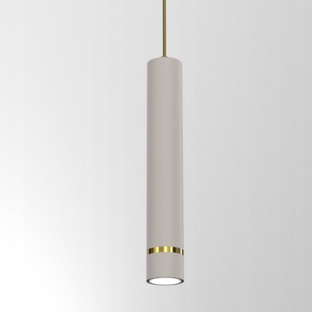 LAMPA WISZĄCA SUFITOWA TUBA LED GU10 OZDOBNY PASEK JASNY KASZMIR ZŁOTY