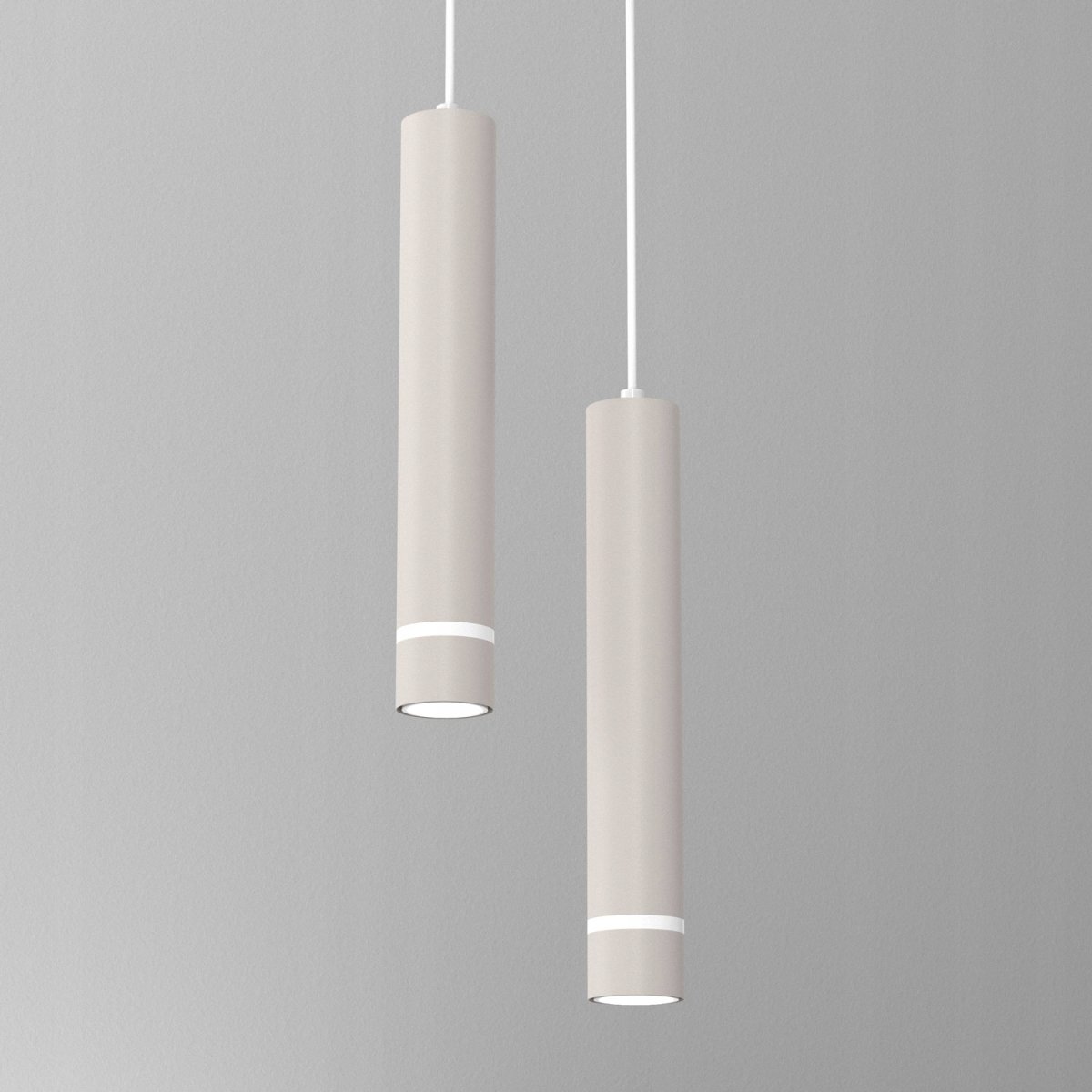 LAMPA WISZĄCA SUFITOWA TUBA LED GU10 OZDOBNY PASEK JASNY KASZMIR BIAŁY