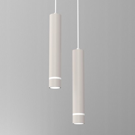 LAMPA WISZĄCA SUFITOWA TUBA LED GU10 OZDOBNY PASEK JASNY KASZMIR BIAŁY