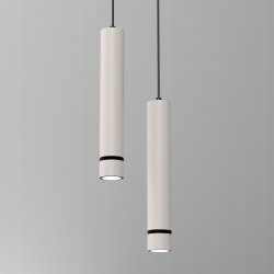 LAMPA WISZĄCA SUFITOWA TUBA LED GU10 OZDOBNY PASEK JASNY KASZMIR CZARNY