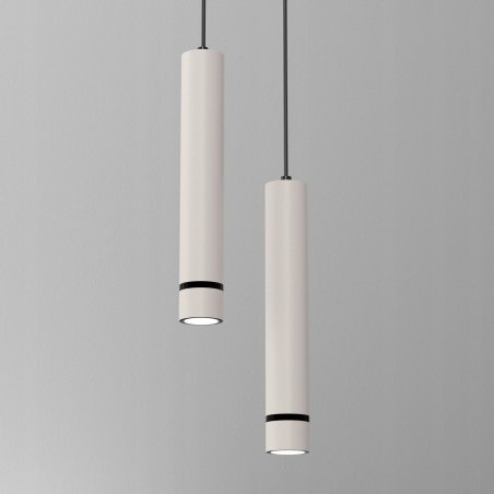 LAMPA WISZĄCA SUFITOWA TUBA LED GU10 OZDOBNY PASEK JASNY KASZMIR CZARNY
