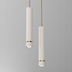 LAMPA WISZĄCA SUFITOWA TUBA LED GU10 OZDOBNY PASEK JASNY KASZMIR ZŁOTY 2PKT