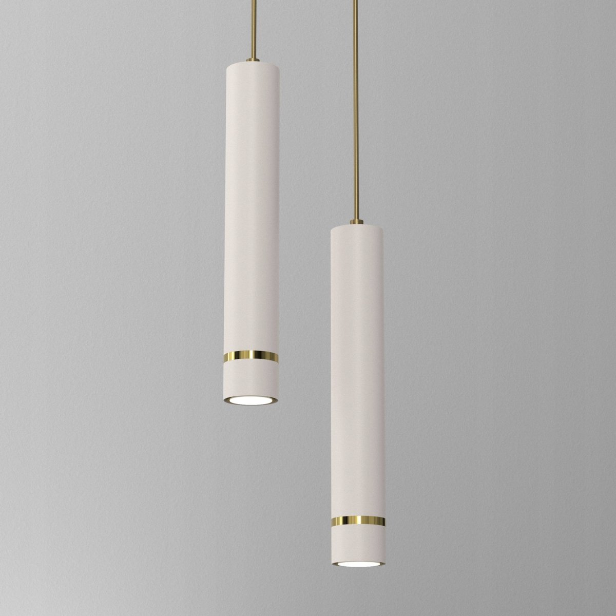 LAMPA WISZĄCA SUFITOWA TUBA LED GU10 OZDOBNY PASEK JASNY KASZMIR ZŁOTY 2PKT