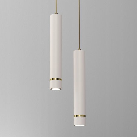 LAMPA WISZĄCA SUFITOWA TUBA LED GU10 OZDOBNY PASEK JASNY KASZMIR ZŁOTY 2PKT