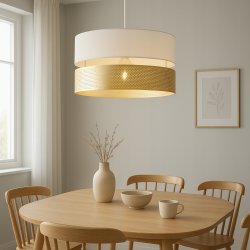 Nowoczesny złoty abażur do lamp wiszących stojących podwójny
