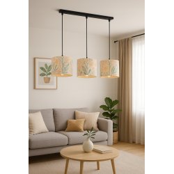 ABAŻUR WALEC DO LAMPY WISZĄCEJ STOJĄCEJ KINKIETU KWIATY KASZMIR E27 20 cm