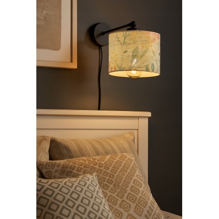 ABAŻUR WALEC DO LAMPY WISZĄCEJ STOJĄCEJ KINKIETU KWIATY KASZMIR E27 20 cm